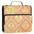 thumbnail image 2 of Haosy 3 Ring Zipper Binder with Shoulder Strap Waterproof Trapper Keeper 2 Inch D-Ring 500 Sheets Capacity, Tropical Banana, 2 of 8