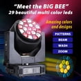 thumbnail image 1 of Jacmui Hot Sale 19*15w Led Big Bee Eyes Zoom Moving Head Stage Light, 1 of 5