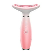 HOMEGEEK Neck Beauty Device Removal Double Chin Therapy Facial Lifting Vibration Massager 42 Heat Vibration Wrinkles M
