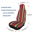 thumbnail image 4 of Sikiie Mexican Serape Blanket Stripes Car Seat Protector 2 Pack Car Seat Cushion Mat, Car Seat Covers for SUV, Truck, Van, 4 of 7