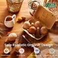 thumbnail image 2 of Tiny Land Wooden Egg for Kids, Organic Play Food Combo Playset - 6 Pcs Realistic Wooden Eggs, Montessori Kitchen Toys for Pretend Play, Easter Crafts for Toddlers, 2 of 6