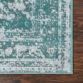 thumbnail image 6 of Rugs.com Monte Carlo Collection Rug – 6' Square Turquoise Medium Rug Perfect For Living Rooms, Kitchens, Entryways, 6 of 9