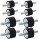thumbnail image 1 of Soportes de aislamiento de goma, RoadLoo, paquete de 8, amortiguadores de goma antivibración M8 M6, amortiguadores Silentblock para bobinas de coche y barco (30 x 20 mm, 20 x 15 mm), 1 of 6