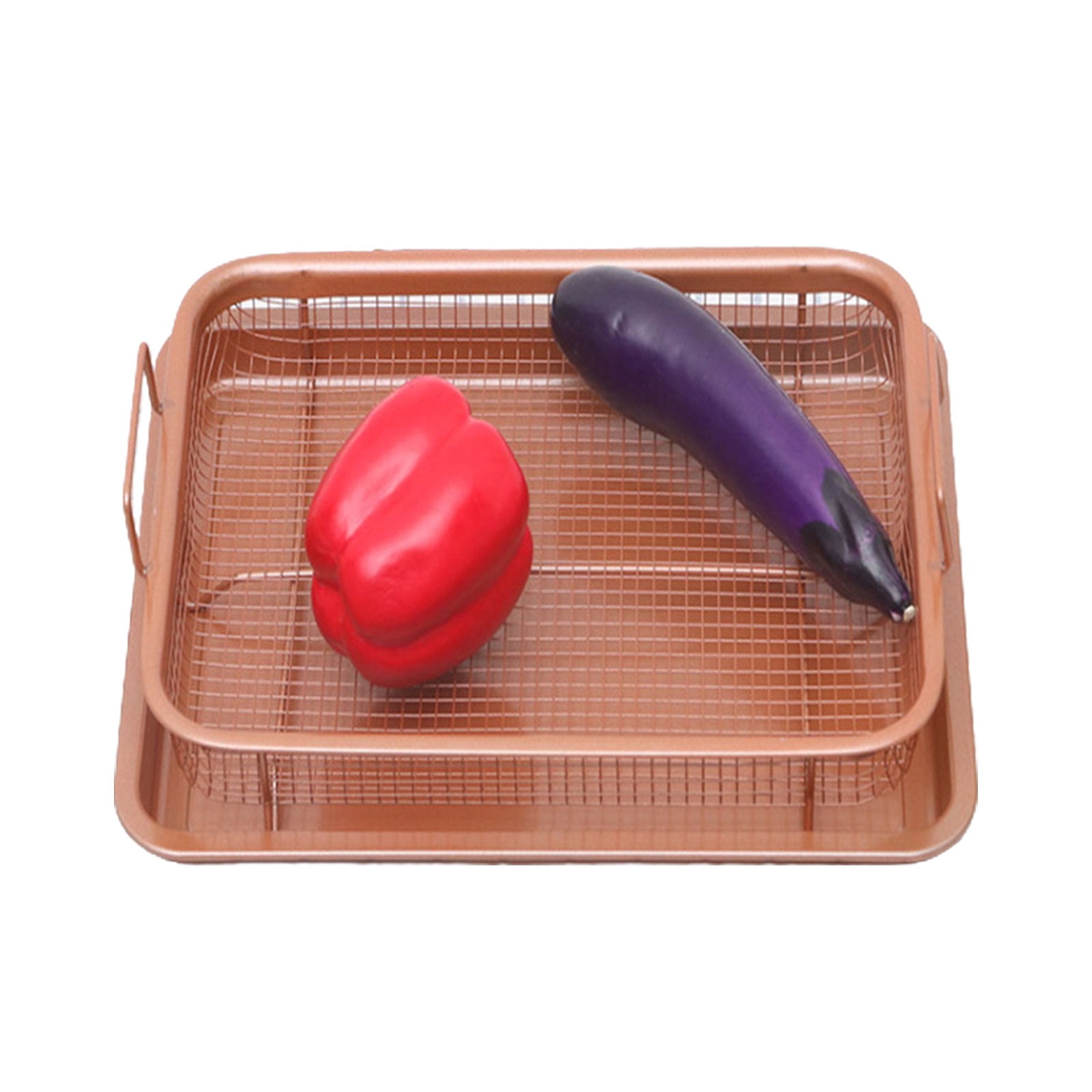 HEMLBOYW Air Basket For Oven Stainless Steel Air Tray Nonstick Metal Crisper Tray For Oven Baking Crispy