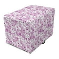 thumbnail image 1 of Orchid Dog Crate Cover, Ornate Flower Blooms with Curly Leaves Petals Spring Inspired Exotic, Easy to Use Pet Kennel Cover for Medium Large Dogs, 35" x 23" x 27", Lilac Magenta White, by Ambesonne, 1 of 6