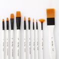 thumbnail image 2 of Abbracc 10 Pieces High Grade Paint Brush Set Includes Zipper Carrying Case Round Pointed, 2 of 9