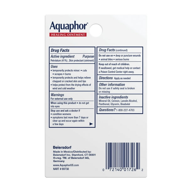 estrés miembro Aditivo Aquaphor Healing Ointment Advanced Therapy Skin Protectant, 0.25 Oz Jar -  Walmart.com