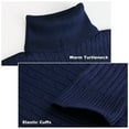 thumbnail image 5 of Mens Turtleneck Sweaters Slim Fit Casual Knitted Pullover Thermal Long Sleeve Sweaters Tops, 5 of 7
