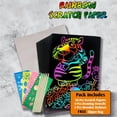 thumbnail image 3 of Moyic Papel de arte para rascar con bolígrafo de grafiti DIY, plantillas de dibujo hechas a mano coloridas para niños, papeles de raspado, pintura Mostrada Moyic HA037996-00, 3 of 6