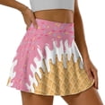 thumbnail image 5 of Yuyamidu Ice Cream Women's Tennis Skirts Tummy Control Active Skort Golf Skirts Cute High Waisted Flowy Golf Skorts with Pockets, Size S, 5 of 7