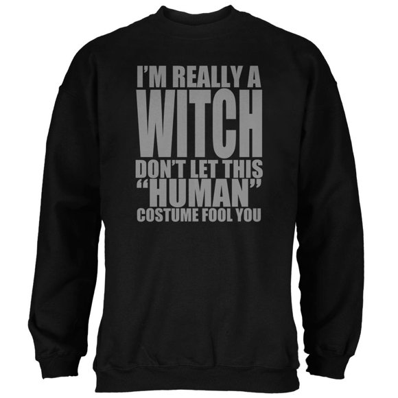Halloween Human Witch Costume Mens Sweatshirt