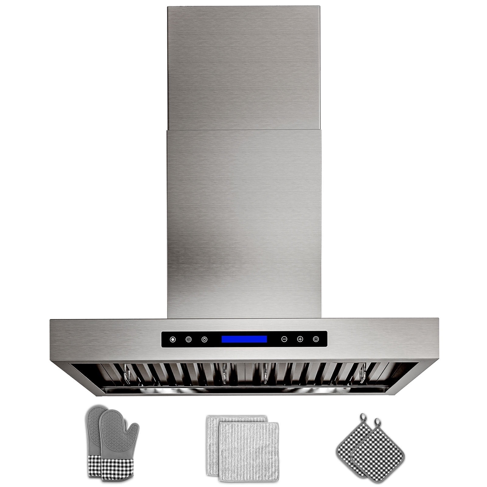 GIMSOL 30" Wall Mount Range Hood, 900 CFM, 4-Speed Touch Control, Stainless Steel, Ducted