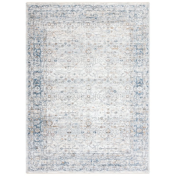 SAFAVIEH Moondust Garret Oriental Polyester Area Rug, Grey/Blue, 8' x 10'