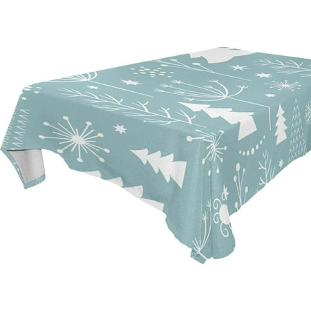 

Hyjoy Christmas Tree Tablecloth Waterproof Washable Polyester Square Table Cover Durable Tablecloth for Kitchen Dining Table Party Decor (60 X 60 Inch)