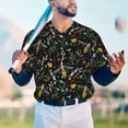 thumbnail image 6 of Balery Wasp and Florals Baseball Jersey for Men Casual Button Down Shirts Short Sleeve Active Team Sports Uniform-4X-Large, 6 of 9