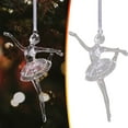 thumbnail image 2 of WMGHA Acrylic Christmas Ornaments Ballerina Dancer Ballet Decor Crystal Snowflake Hanging Ornaments Clear Dance Decorative Set for Xmas Tree Winter Nutcracker Decoration, 2 of 8