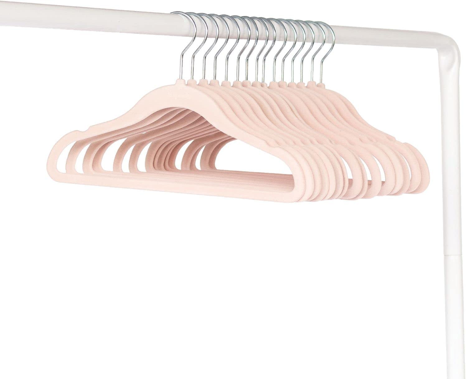 GUGULUZA Adjustable Baby Clothes Hangers for Nursery,Plastic Children  Closet Hangers Non-Slip Kids Hangers Space Saving Extendable Newborn Hangers  (Pink 30-Pack) 