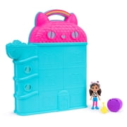 Gabby’s Dollhouse, On-The-Go Dollhouse, 12-inch Playset with Collectible Gabby Figure, Furniture & Stickers