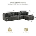 thumbnail image 3 of ONBRILL 97” Modular L-Shape Sectional Sofa with Ottoman, Gray, 3 of 9