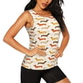 thumbnail image 2 of Fotbe Dachshund Blusas Sin Mangas para Mujer – Estilo Casual, Corte Suelto, Slim-Fit, Cuello Redondo Deportivo, Tops de Verano para Gimnasio y Yoga-Medium, 2 of 7