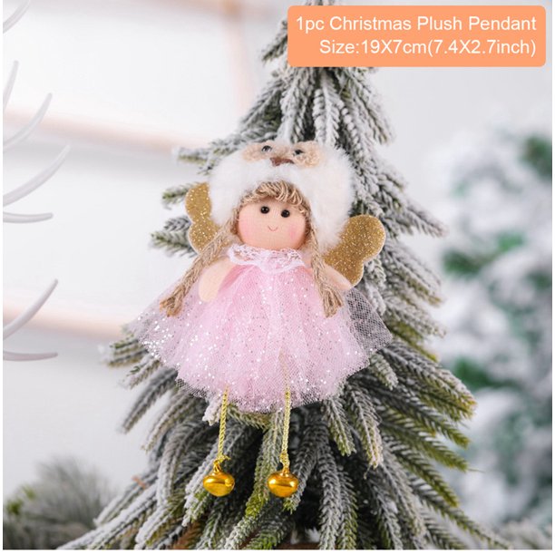 Merry Christmas Decorations for Home 2021 Christmas Angel Doll Xmas Navidad Noel Gifts Christmas Ornament New Year 2022