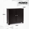 thumbnail image 3 of Redmon Contemporary Double Door Cabinet, Modern Wooden Furniture, Espresso, 3 of 8