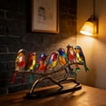 thumbnail image 3 of Orangide Bird Wall Decor Metal Hanging Ornament with 6 Colorful Birds, Home Decoration for Living Room Bedroom Indoor Outdoor Acrylic Pendant, 3 of 4