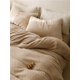 thumbnail image 4 of Xiao Hua Juego de sábanas, juego de sábanas y fundas de almohada, juego de cama individual, ropa de cama de hotel, decoración del hogar (marrón), 4 of 5