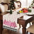 thumbnail image 6 of 1pc Christmas Linen Table Runner Christmas Trees Dresser Cover Linen Table Runners Holiday Desktop Decoration for Home Decorations Decor Dining Room - 13inch x 36inch, 6 of 7
