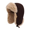 thumbnail image 2 of Gorro Invierno Aviador con Orejeras Plegables Sombrero Ruso Gorro Unisex Material Grueso de Felpa Protección Contra El Frío Y Viento Adecuado P Café, 2 of 8
