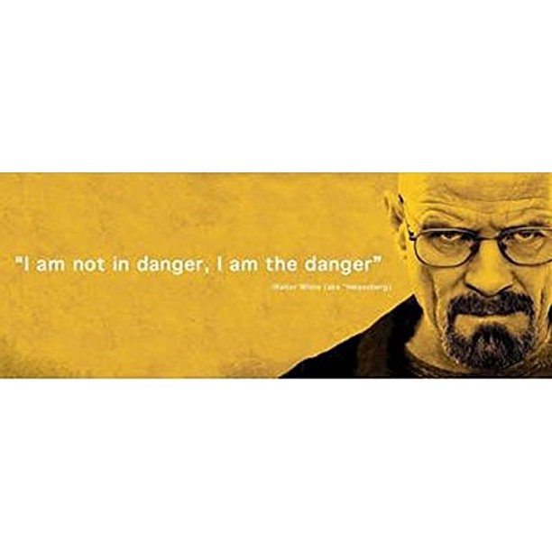 I Am The Danger Quote Breaking Bad With Walter White Quote 36X12 Tv Art Print Poster - I Am Not Danger  I Am The Danger - Walmart.com