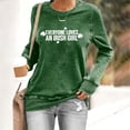 thumbnail image 2 of Kcolen St Patrick Day Shirts Lucky Irish Shamrock Pullover Women Paddy's Day Sweatshirts Festive Design Long Sleeve Blouses Woman Women Summer Clothes,Green, 2 of 4