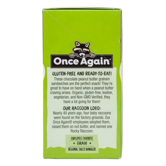 Once Again Nut Butter, Inc. Graham Sandwiches, Chocolate Peanut Butter, Organic-12.7 oz