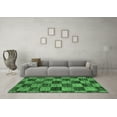 thumbnail image 3 of Ahgly Company Indoor Round Abstract Emerald Green Modern Area Rugs, 7' Round, 3 of 4