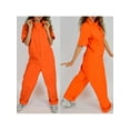 AYLMMRTS Women Halloween Prisoner Costume Letter Print Jumpsuit Cosplay