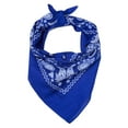 thumbnail image 2 of Paisley Poly Bandanas, Royal Blue, 2 of 2