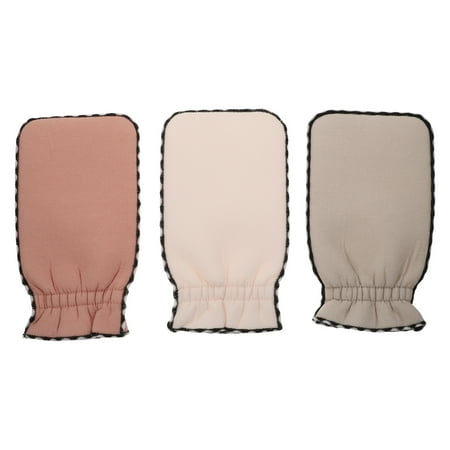 

3 Pcs Bathing Gloves Rubbing Mud And Back Rubbing for Adults (Assorted Color)