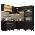 thumbnail image 1 of Madesa Gabinete de Cocina Integral Completa de Esquinero 402 cm Reims Negro 01, 1 of 8