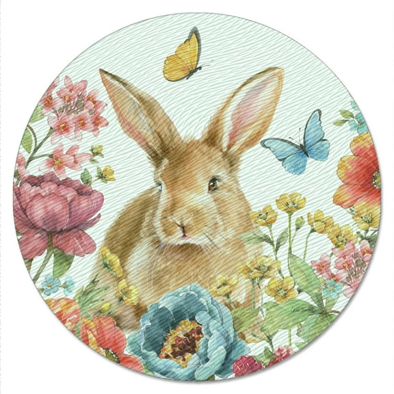 CounterArt Garden Bunny 13" Round Lazy Susan Turntable