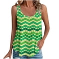 thumbnail image 2 of Puntoco Camisetas básicas sin mangas para mujer Camiseta sin mangas holgada informal de verano con cuello redondo y estampado a la moda para mujer, 2 of 5