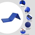 thumbnail image 5 of Pabby Yard 55"x24"x1.2" Exercise Mats for Indoors, Blue Exercise Yoga Mat Anti-Tear for Pilates, Fitness, Workout, Gymnastics, Aerobics, Yoga, Martial Arts, Gymnastics Yoga Mat w/ Carrying Handles, 5 of 6