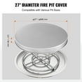 thumbnail image 4 of KFFKFF Lid for Fire Pit, 27" Spark Screen for Portable Firepit, Stainless Steel Metal Top, Convenient Open Design, Accessory for Outdoor Wood Burn and Camp Stove, 4 of 9