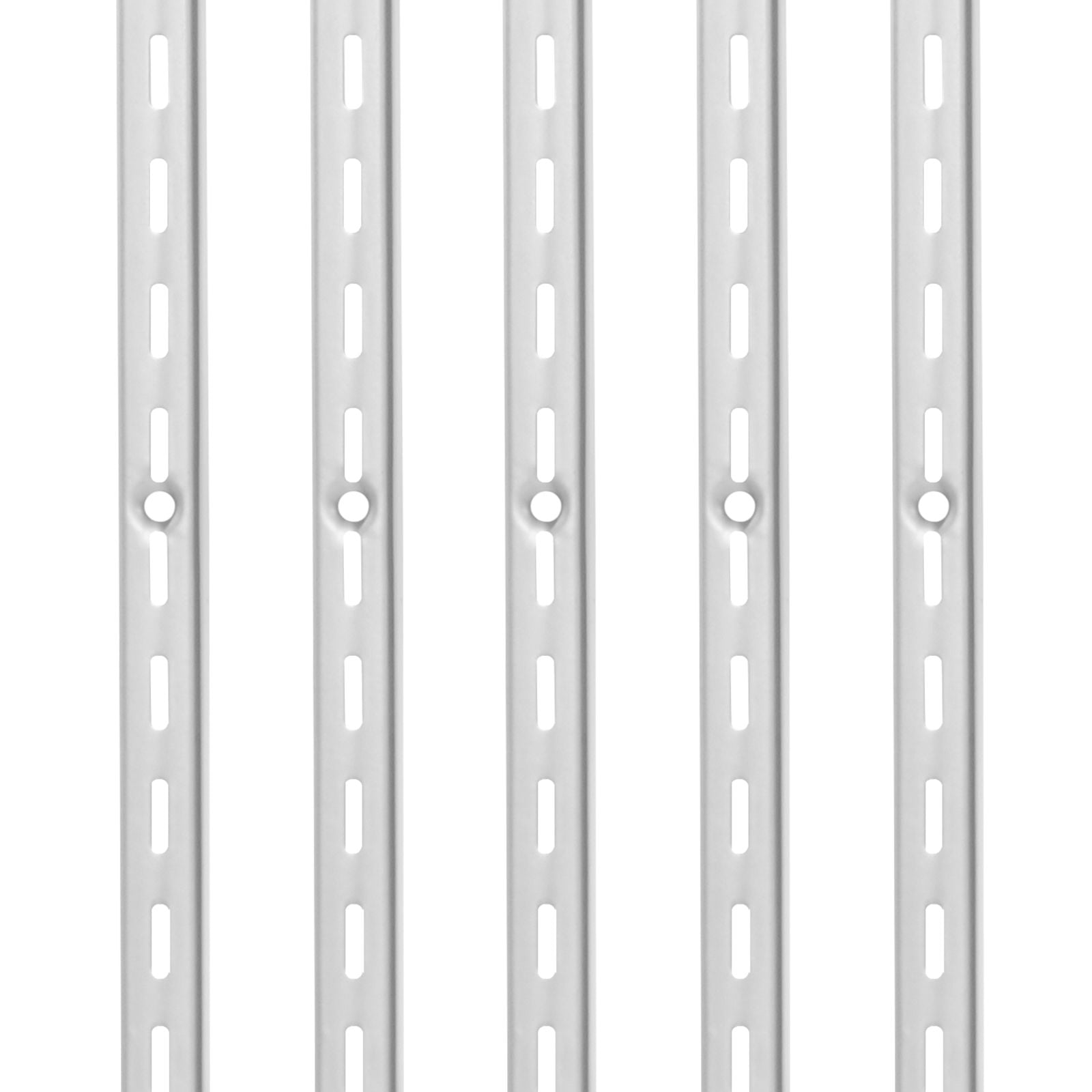 Pilaster Shelf Track with Adjustable Height & Width, SPCC Steel, Multi-Tier Design, for Living Room Bedroom Retail Display