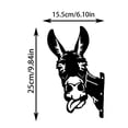 thumbnail image 2 of 9.84×6.1 Inches Tongue Out Donkey Shape Iron Silhouette Decor Cute Ornament Outdoor Garden Fence Farm Craftwork Decor Garden Party Decor, 2 of 6