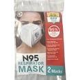 thumbnail image 2 of N95 Respirator Mask - Pack of 3 (6 Masks), 95% Filter Efficiency, Viral Infection Protection, Adjustable Straps, 2 of 4