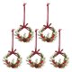 thumbnail image 3 of 5 mini coronas navideñas artificiales para puerta de entrada, decoraciones navideñas colgantes, pequeñas coronas navideñas para ventanas, decoración de escenas en miniatura para casas de muñecas., 3 of 7