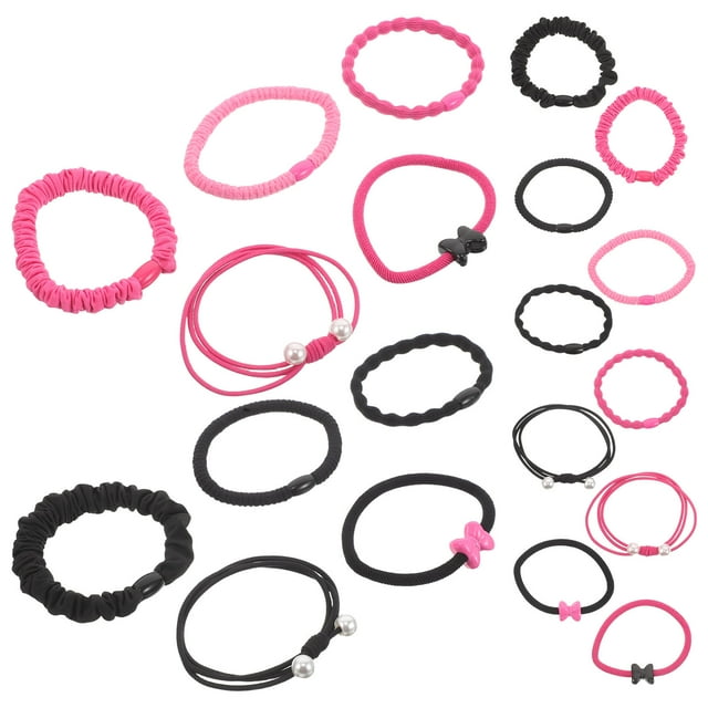 Houderco 20Ud Kit De Accesorios Para El Con Ligas Elásticas Resistentes Y Adorable Para Peinados