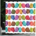 thumbnail image 4 of Ambesonne Colorful Shower Curtain, Coffee Shop Cookies, 69"Wx75"L, Multicolor, 4 of 5
