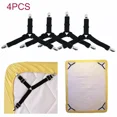 thumbnail image 2 of 4Pcs Bed Suspender Straps Mattress Fastener Holder Triangle Grippers Sheet Clip,, 2 of 6