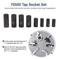 thumbnail image 3 of 70500 Tap Socket Set, Heat Treated Alloy Steel Tap Socket Set  for Automobile Maintenance, 3 of 7